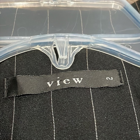 VIEW Women’s Striped Black Blazer - 2 - Picture 3 of 4